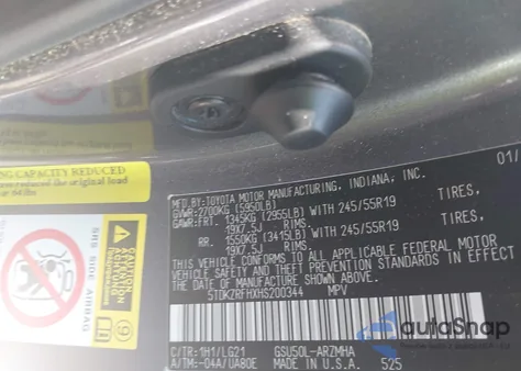 2017 Toyota Highlander Se from USA, damaged, VIN 5TDKZRFHXHS200344